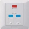 Foursquare Three Port Face Plate 86*86 type