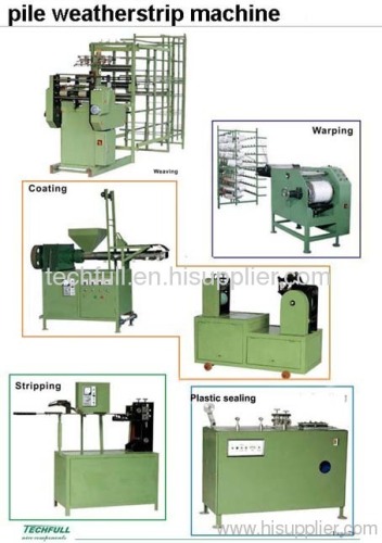 pile weather strip machine