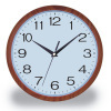 Wooden color plastic wall clock