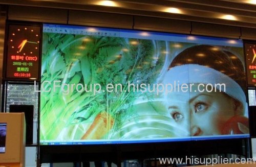 P7.62mm Indoor Full Color display showing VIDEO and TEXT
