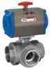 THREE-WAY BALL VALVE CF8M CLASS150 THREADED