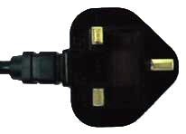 British type plugtop with fuse BSI 1363 approved Plug top with cable