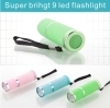 Super brihgt 9 led flashlight