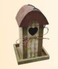 Wooden painted bird house