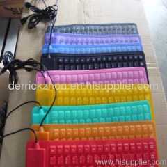 Standard 109 keys silicone flexible keyboard