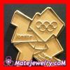 Gold european Olympic 2012 Symbol Charm Beads