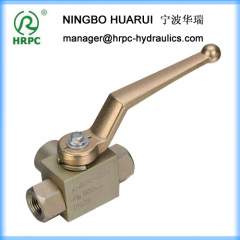 actuated yellow zinc plated carbon steel ball valve in female thread three way