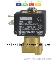 2 way brass Mounting hole Direct Action miniature Solenoid Valve