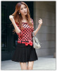 korean lady round count wrinkle dress