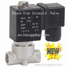 2way SUS316 IP65 water Pneumatic gas liquid miniature solenoid valve