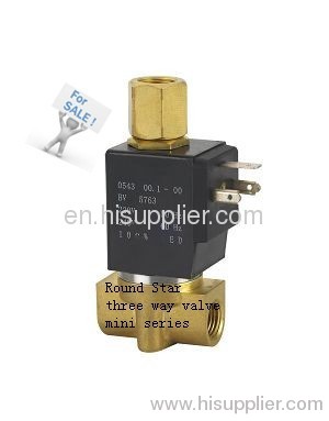 3 way brass IP65 water air gas Pneumatic miniature electromagnetic valve