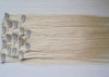 Top quality 100% remy human clip in hair extension