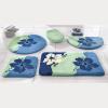 Flower acrylic tufted bathroom set mats