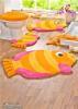 Fish shape acrylic tufted bath room set mat