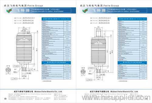 vacuum interrupter for outdoor circuit breaker(specially for coal mine circuit breakers)