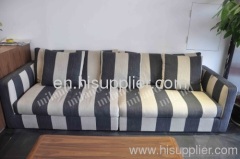 strip color two armrest fabric sofa