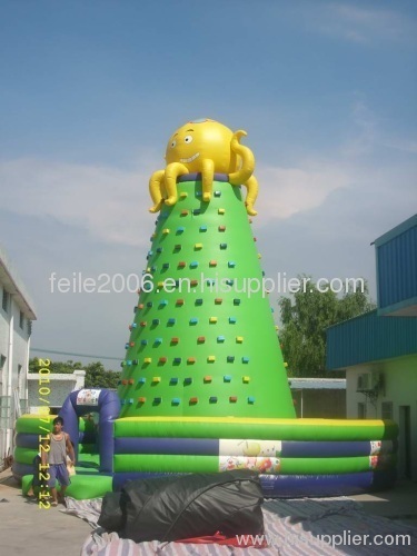 Funny Inflatable Climbing Wall With Green Color
