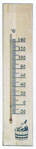 wooden sauna thermometer