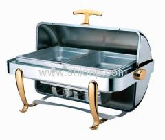 Rectangle roll top chafing dishes