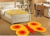 Yellow butterfly tufted mats