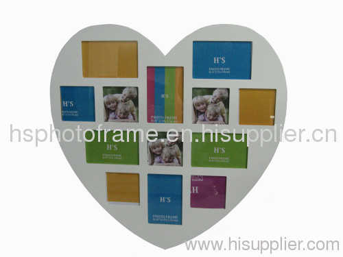 Wooden Photo Frame 13 Opening White Colour