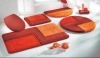 slip resistant acrylic tufted mats set for bathroom