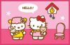 Hello kitty anti slip printed floor mats