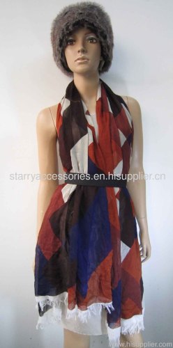 multi color woven shawl measuring 190*90+3cm