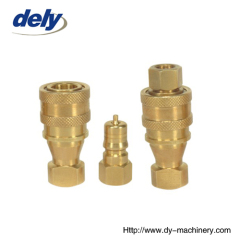 KZD medium-pressure high performance pneumatic and hydraulic quick coupler(brass)