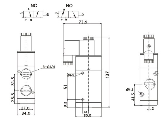 airtac pneumatic solenoid valve 4V 410-15 4V410-15 manufacturer from ...