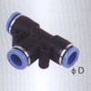 Union tee one touch tube pneumatic fittings