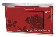 Tempered glass cooker hood PG658-Red