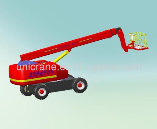 Engine powered telescopic boom aerial work platform