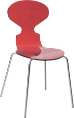 Modern Design red acrylic dining side chairs