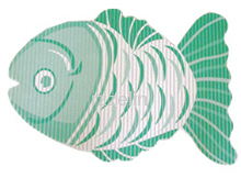 Fish pattern PVC yoga mats