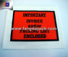 Full Face Printed Red Self Adhesive Packing List Enclosed Envelope