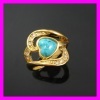 Brass alloy gold plated heart pattern ring welcome small order 1321704