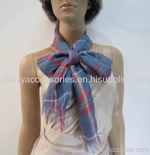 multi color acrylic woven scarf