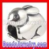 Silver european Easter Bunny Charms For Easter Day