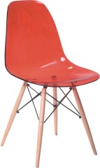 Acrylic wooden legs DSR side Chair