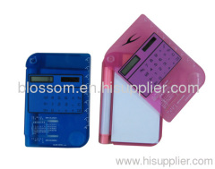 8 Digital plastic Calculator with notepad
