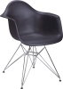 leisure morden plastic steel leg eames dining armchair reception furnitures