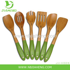 Pampered Chef Bamboo Spatula Spoon Set NEW UNOPENED - 6 piece set