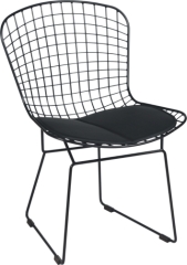 black power coated reticular Bertoia Side Chair