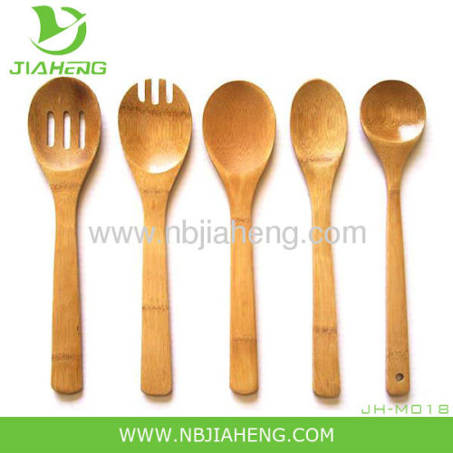 5 pcs Cooking Set Solid Wood Bamboo Spoon Fork Spatula Turner Kitchen Utensils