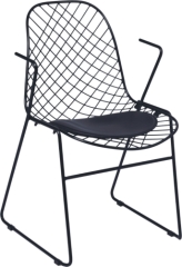 Eames Wire bertoia side Chair Chromed Steel with PVC Cushion