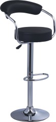 PU Chromed Metal Modern Bar Chair