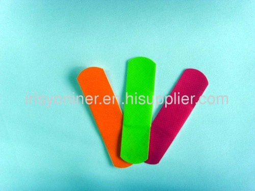 colored adhesive bandage and plaster