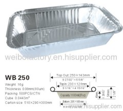 Disposable Aluminum foil food container WB 250