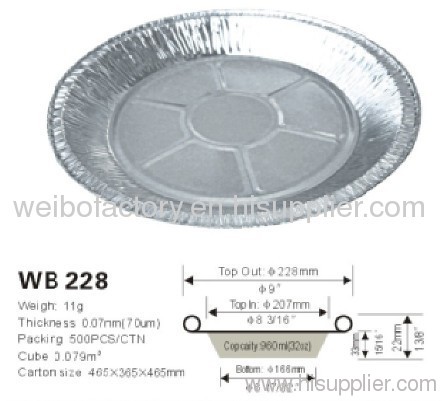 Disposable Aluminum foil food container WB 228